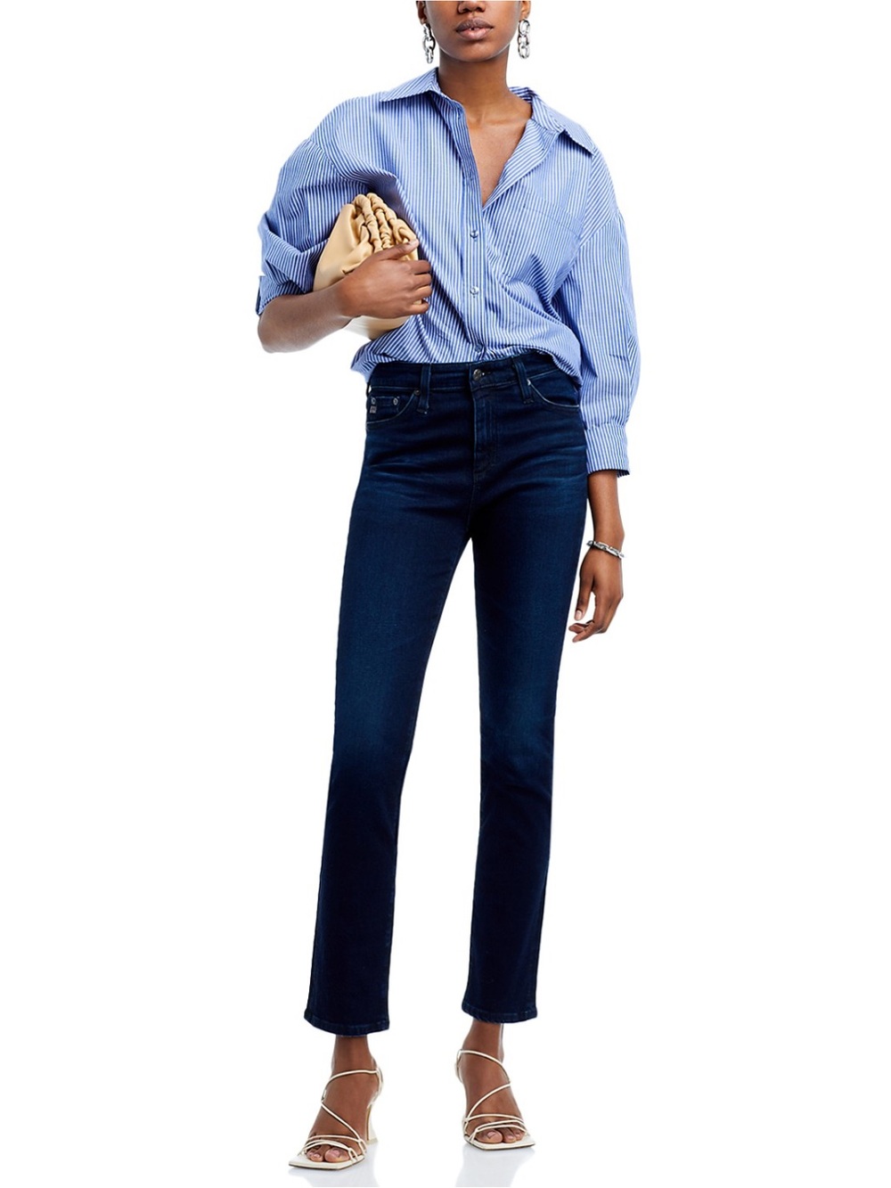 NWT - AG Mari Mid Rise Slim Straight Jean